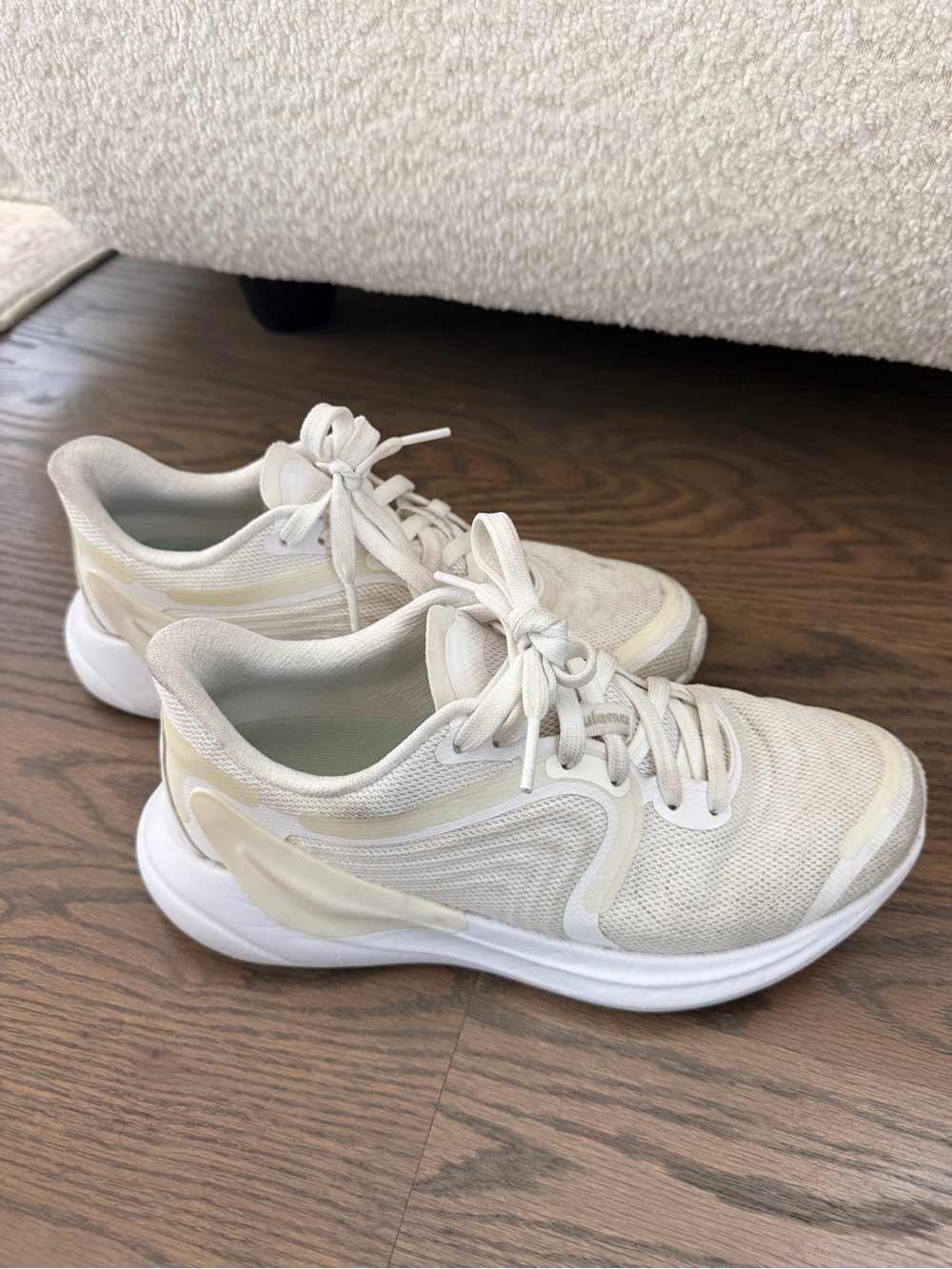 lululemon athletica Woman Cream and White Sneakers